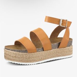 Patrizia Women's Tan Platform Sandals